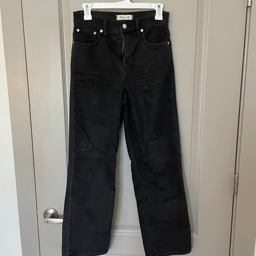 Madewell size 26 slim wide leg jeans.